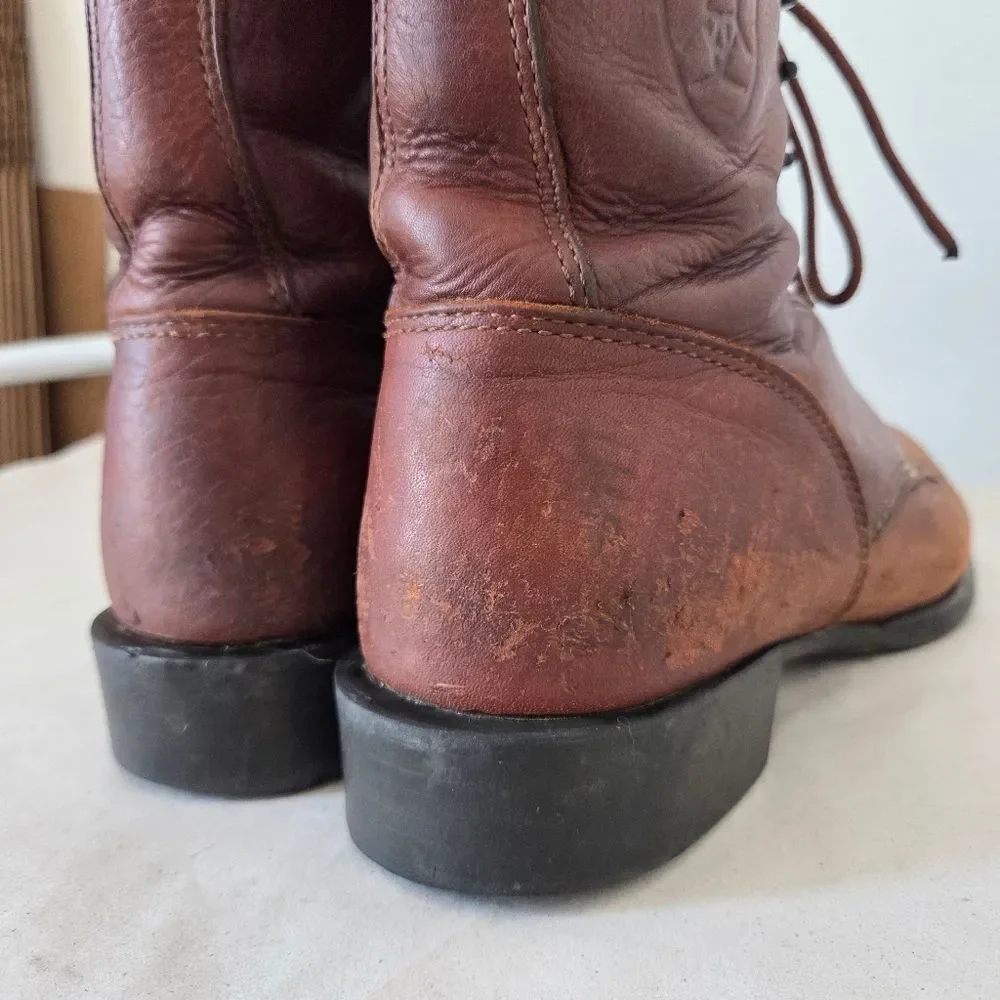 Ariat Heritage Lacer Kilter Leather Boot Mid Calf Brown Western Workwear Men 9